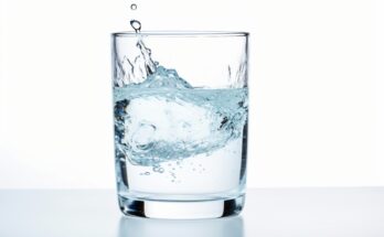 Clean water in a glass