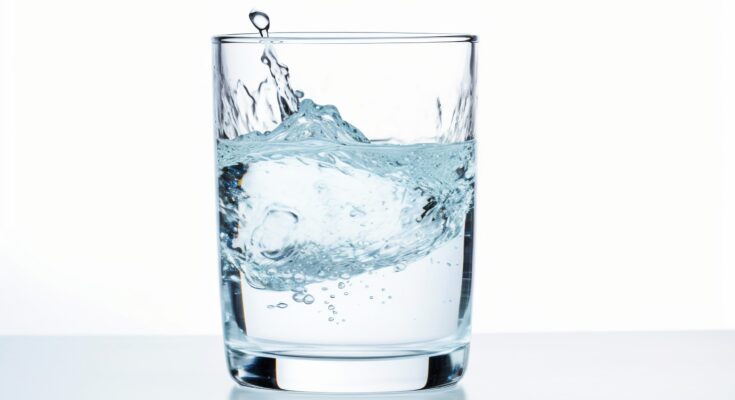 Clean water in a glass